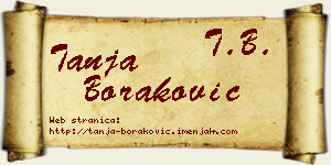 Tanja Boraković vizit kartica